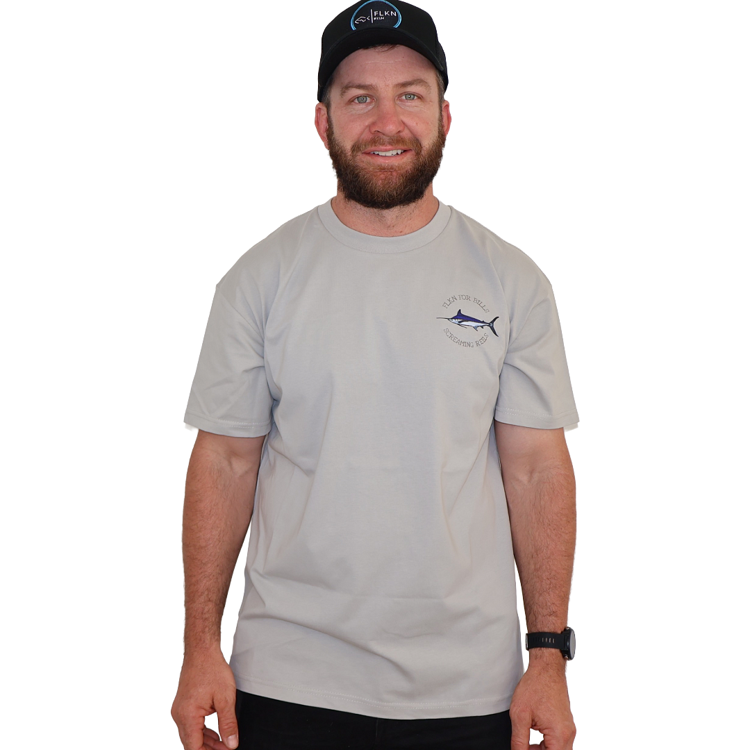 THE FLKN FOR BILLS TEE- SILVER