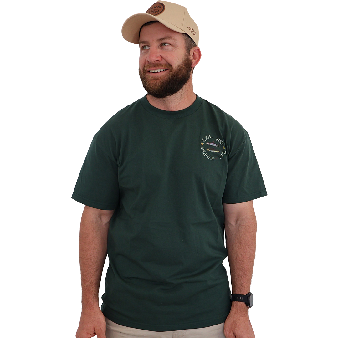 THE FLYS & NYMPS TEES- FOREST
