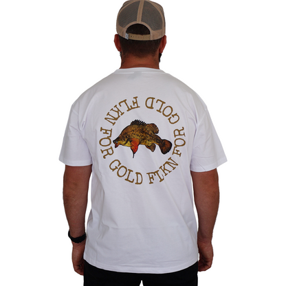 THE FLKN FOR GOLD TEE- WHITE