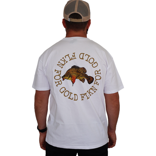 THE FLKN FOR GOLD TEE- WHITE