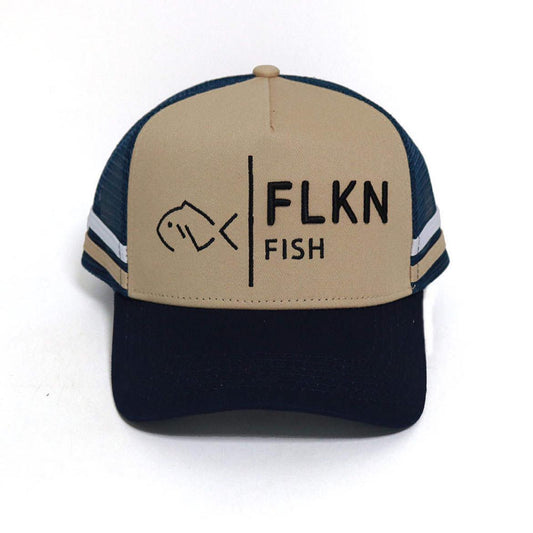 FLKN TRUCKERS CAP - NAVY/KHAKI