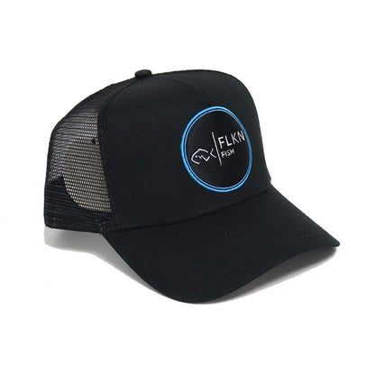 FLKN BLUE PATCH TRUCKERS CAP - BLACK