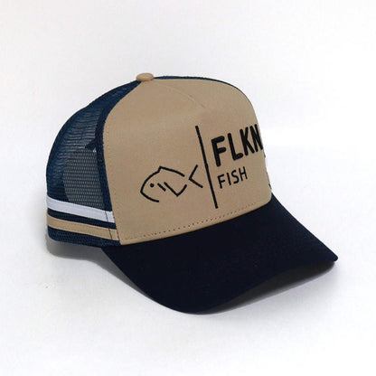 FLKN TRUCKERS CAP - NAVY/KHAKI