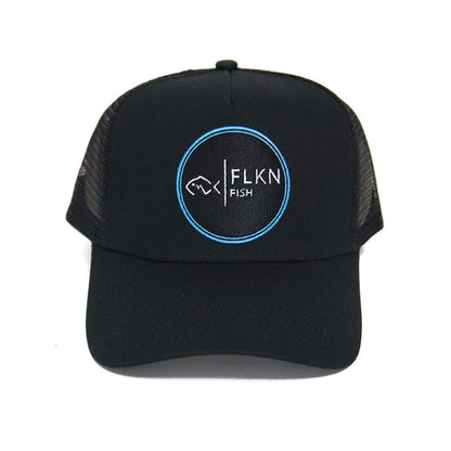 FLKN BLUE PATCH TRUCKERS CAP - BLACK