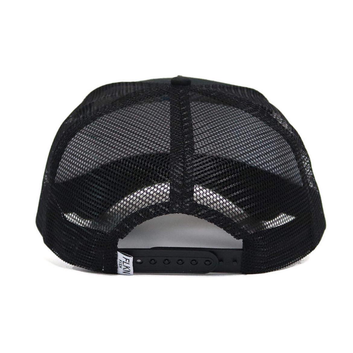 FLKN BLUE PATCH TRUCKERS CAP - BLACK