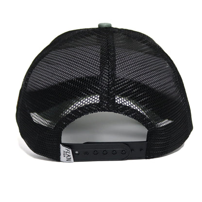 LEATHER PATCH BREAM TRUCKERS CAP-GREEN