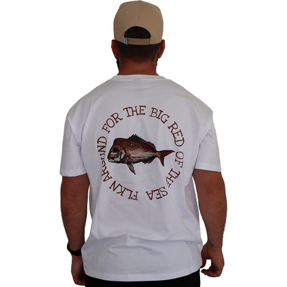 THE BIG RED OF THE SEA TEE- WHITE