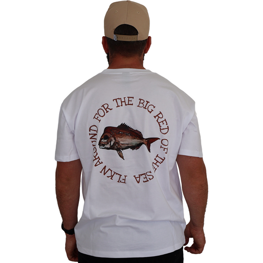 THE BIG RED OF THE SEA TEE- WHITE