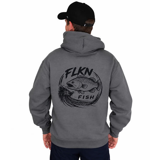 THE COD FLY HOODIE- GREY