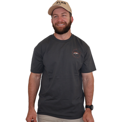 THE BIG RED OF THE SEA TEE- CHARCOAL