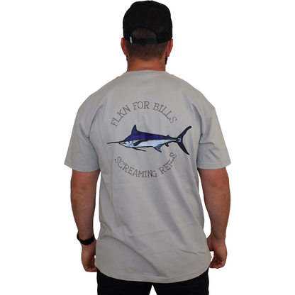 THE FLKN FOR BILLS TEE- SILVER