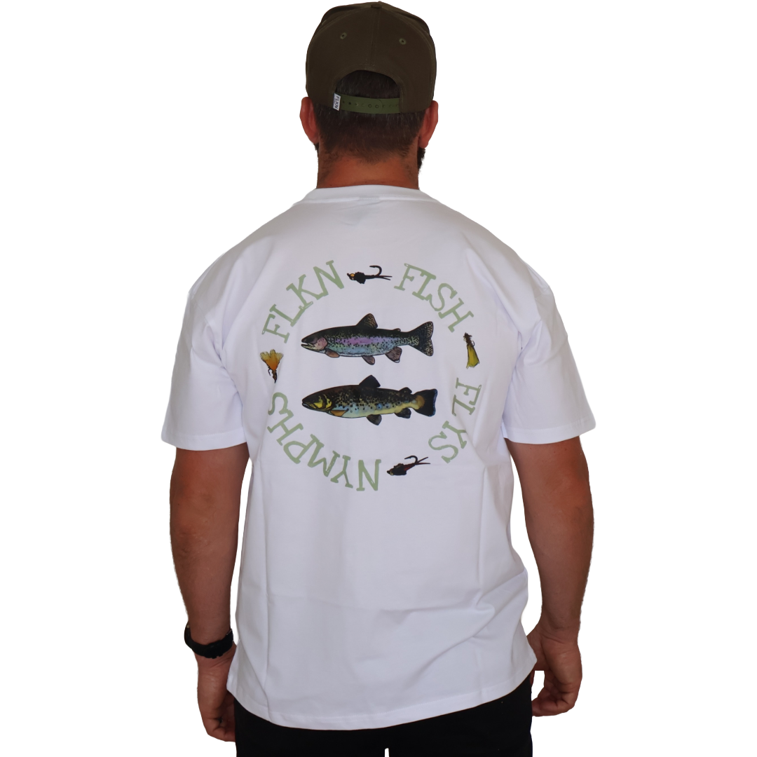 THE FLYS & NYMPS TEES- WHITE